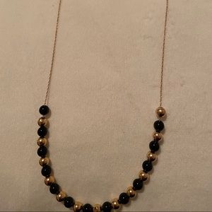 Black onyx and gold chain